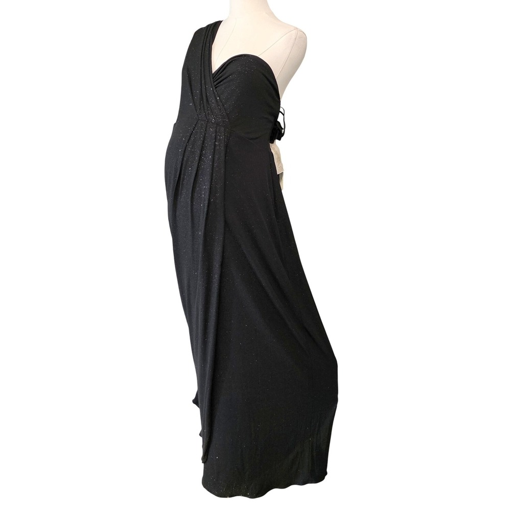 Tiffany Rose Maternity Gown Women Size 6 Black Shimmer NEW - Picture 8 of 15
